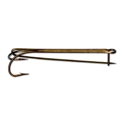 Mustad Hollow Point Bronze Double Hooks 5/bx