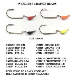 Slider Crappie Head 4pk