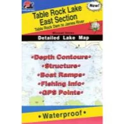 Fishing Hot Spots Table Rock Lake-east Map